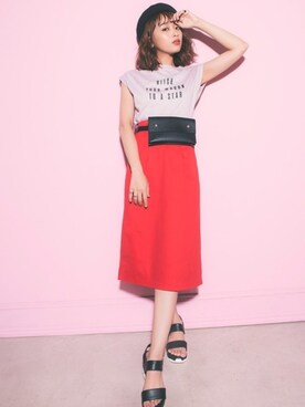 「GRL（グレイル）のアイテム（ハンチング/ベレー帽）」を使った、GRLグレイル_OFFICIALさん（レディース・160cm）の春コーディネート