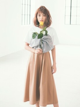 「GRL（グレイル）のアイテム（その他トップス）」を使った、GRLグレイル_OFFICIALさん（レディース・160cm）の春コーディネート