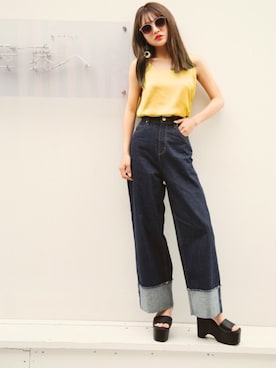 「GRL（グレイル）のアイテム（キャミソール）」を使った、GRLグレイル_OFFICIALさん（レディース・158cm）の夏コーディネート