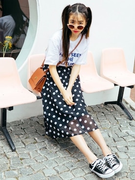 「GRL（グレイル）のアイテム（ピアス（両耳用））」を使った、GRLグレイル_OFFICIALさん（レディース・168cm）の夏コーディネート