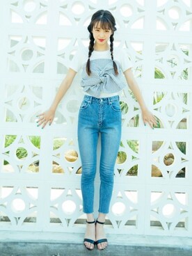 「GRL（グレイル）のアイテム（その他トップス）」を使った、GRLグレイル_OFFICIALさん（レディース・168cm）の夏コーディネート