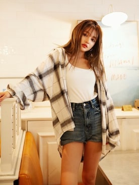 「GRL（グレイル）のアイテム（ピアス（両耳用））」を使った、GRLグレイル_OFFICIALさん（レディース・158cm）の夏コーディネート