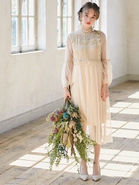 「GRL（グレイル）のアイテム（ピアス（両耳用））」を使った、GRLグレイル_OFFICIALさん（レディース・161cm）の秋コーディネート