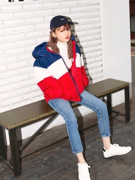 「GRL（グレイル）のアイテム（ダウンジャケット/コート）」を使った、GRLグレイル_OFFICIALさん（レディース・158cm）の秋コーディネート