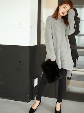 「GRL（グレイル）のアイテム（レッグウェア）」を使った、GRLグレイル_OFFICIALさん（レディース・158cm）の秋コーディネート