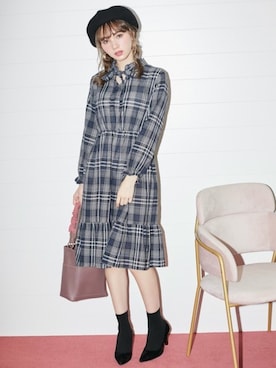 「GRL（グレイル）のアイテム（ハンチング/ベレー帽）」を使った、GRLグレイル_OFFICIALさん（レディース・161cm）の秋コーディネート