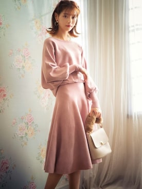 「GRL（グレイル）のアイテム（ピアス（両耳用））」を使った、GRLグレイル_OFFICIALさん（レディース・159cm）の冬コーディネート