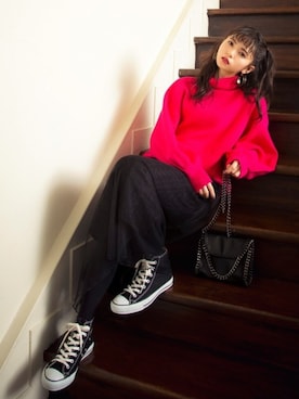 「GRL（グレイル）のアイテム（ピアス（両耳用））」を使った、GRLグレイル_OFFICIALさん（レディース・158cm）の冬コーディネート