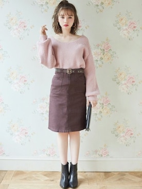 「モヘア」｜GRLグレイル_OFFICIALさん（レディース・161cm）の冬コーディネート