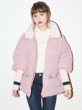 「GRL（グレイル）のアイテム（ダウンジャケット/コート）」を使った、GRLグレイル_OFFICIALさん（レディース・161cm）の冬コーディネート