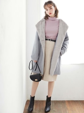 「グレイル」｜「アイテム（ブーツ）」を使った、GRLグレイル_OFFICIALさん（レディース・161cm）の冬コーディネート