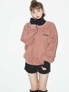 「GRL（グレイル）のアイテム（スウェット）」を使った、GRLグレイル_OFFICIALさん（レディース・161cm）の冬コーディネート
