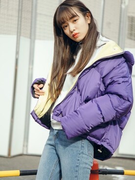 「GRL（グレイル）のアイテム（スウェット）」を使った、GRLグレイル_OFFICIALさん（レディース・168cm）の冬コーディネート
