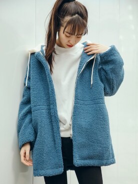 「GRL（グレイル）のアイテム（その他アウター）」を使った、GRLグレイル_OFFICIALさん（レディース・168cm）の冬コーディネート