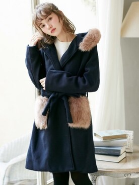 「GRL（グレイル）のアイテム（その他アウター）」を使った、GRLグレイル_OFFICIALさん（レディース・161cm）の冬コーディネート
