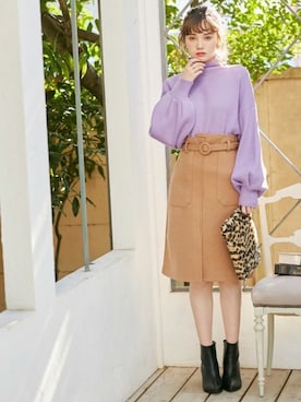 「GRL（グレイル）のアイテム（リング）」を使った、GRLグレイル_OFFICIALさん（レディース・161cm）の冬コーディネート