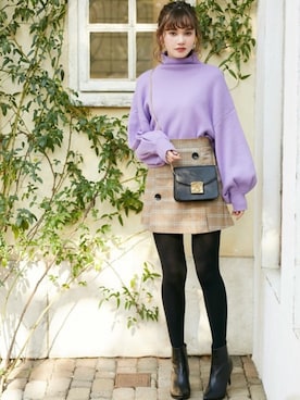 「GRL（グレイル）のアイテム（リング）」を使った、GRLグレイル_OFFICIALさん（レディース・161cm）の冬コーディネート