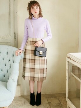 「GRL（グレイル）のアイテム（リング）」を使った、GRLグレイル_OFFICIALさん（レディース・161cm）の冬コーディネート