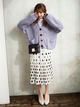 「GRL（グレイル）のアイテム（ピアス（両耳用））」を使った、GRLグレイル_OFFICIALさん（レディース・158cm）の冬コーディネート