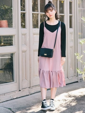 「GRL（グレイル）のアイテム（ピアス（両耳用））」を使った、GRLグレイル_OFFICIALさん（レディース・161cm）の冬コーディネート