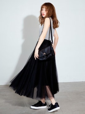 「GRL（グレイル）のアイテム（アクセサリー）」を使った、GRLグレイル_OFFICIALさん（レディース・158cm）の春コーディネート