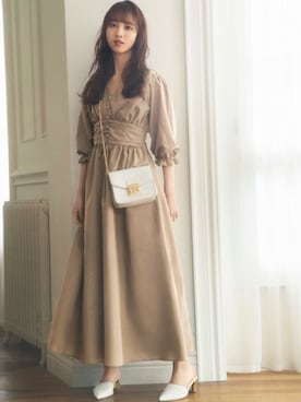 「GRL（グレイル）のアイテム（ピアス（両耳用））」を使った、GRLグレイル_OFFICIALさん（レディース・161cm）の春コーディネート