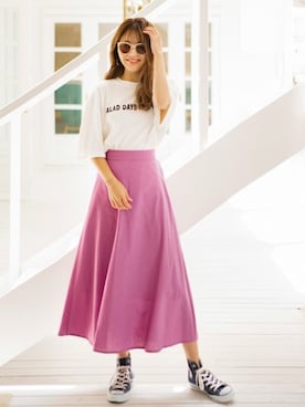「GRL（グレイル）のアイテム（ピアス（両耳用））」を使った、GRLグレイル_OFFICIALさん（レディース・158cm）の夏コーディネート