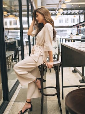 「アイテム（セットアップ）」を使った、GRLグレイル_OFFICIALさん（レディース・166cm）の夏コーディネート