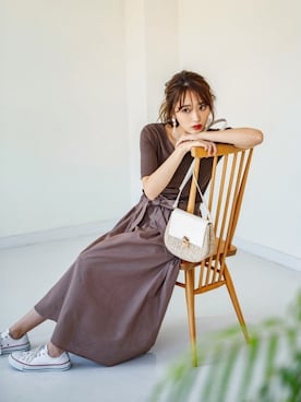 「GRL（グレイル）のアイテム（ピアス（両耳用））」を使った、GRLグレイル_OFFICIALさん（レディース・160cm）の夏コーディネート