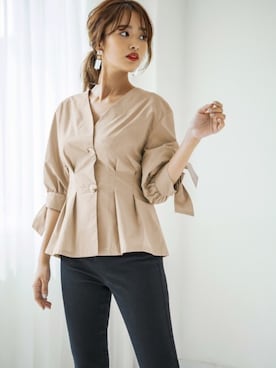 「Vネック」｜GRLグレイル_OFFICIALさん（レディース・160cm）の夏コーディネート