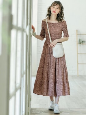 「GRL（グレイル）のアイテム（ピアス（両耳用））」を使った、GRLグレイル_OFFICIALさん（レディース・161cm）の夏コーディネート