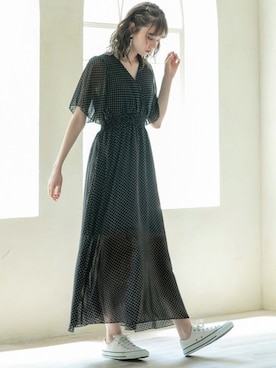 「フレアスリーブ」｜GRLグレイル_OFFICIALさん（レディース・161cm）の夏コーディネート