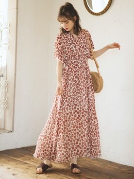 「GRL（グレイル）のクロスベルトデザインフラットサンダル（サンダル）」を使った、GRLグレイル_OFFICIALさん（レディース・161cm）の夏コーディネート