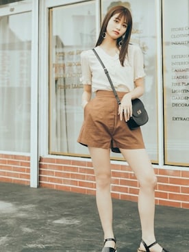 「Vネック」｜GRLグレイル_OFFICIALさん（レディース・165cm）の夏コーディネート