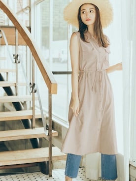 「GRL（グレイル）のアイテム（帽子）」を使った、GRLグレイル_OFFICIALさん（レディース・165cm）の夏コーディネート