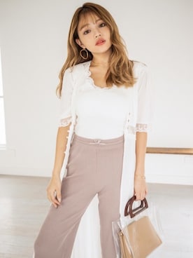 「Vネック」｜GRLグレイル_OFFICIALさん（レディース・158cm）の夏コーディネート