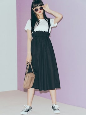 「GRL（グレイル）のアイテム（セットアップ）」を使った、GRLグレイル_OFFICIALさん（レディース・160cm）の夏コーディネート