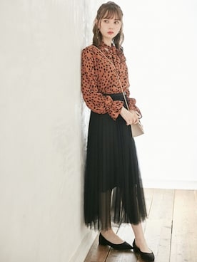 「チュール」｜GRLグレイル_OFFICIALさん（レディース・161cm）の秋コーディネート