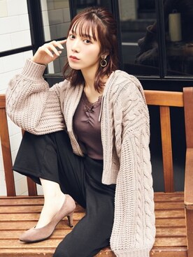 「GRL（グレイル）のアイテム（パンプス）」を使った、GRLグレイル_OFFICIALさん（レディース・153cm）の秋コーディネート