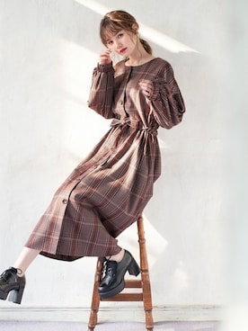 「GRL（グレイル）のアイテム（その他アウター）」を使った、GRLグレイル_OFFICIALさん（レディース・161cm）の秋コーディネート