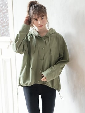 「GRL」｜「アイテム（ミリタリージャケット）」を使った、GRLグレイル_OFFICIALさん（レディース・161cm）の秋コーディネート