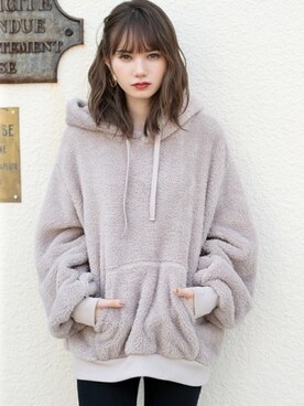「GRL（グレイル）のアイテム（パーカー）」を使った、GRLグレイル_OFFICIALさん（レディース・161cm）の秋コーディネート