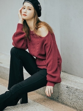 「ワンショルダー」｜「アイテム（アクセサリー）」を使った、GRLグレイル_OFFICIALさん（レディース・165cm）の秋コーディネート