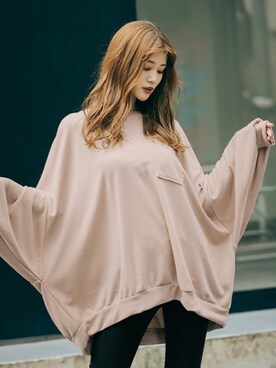 「GRL（グレイル）のアイテム（スウェット）」を使った、GRLグレイル_OFFICIALさん（レディース・165cm）の秋コーディネート