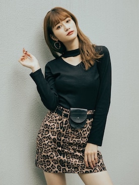 「GRL（グレイル）のアイテム（Tシャツ/カットソー）」を使った、GRLグレイル_OFFICIALさん（レディース・165cm）の秋コーディネート