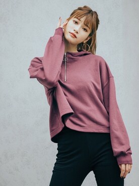 「GRL（グレイル）のアイテム（パーカー）」を使った、GRLグレイル_OFFICIALさん（レディース・165cm）の秋コーディネート