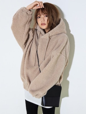 「GRL（グレイル）のアイテム（パーカー）」を使った、GRLグレイル_OFFICIALさん（レディース・158cm）の秋コーディネート