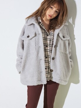 「GRL（グレイル）のアイテム（その他アウター）」を使った、GRLグレイル_OFFICIALさん（レディース・158cm）の秋コーディネート