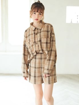 「GRL（グレイル）のアイテム（セットアップ）」を使った、GRLグレイル_OFFICIALさん（レディース・161cm）の秋コーディネート