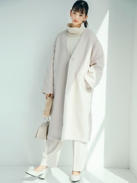 「GRL（グレイル）のアイテム（その他アウター）」を使った、GRLグレイル_OFFICIALさん（レディース・163cm）の冬コーディネート